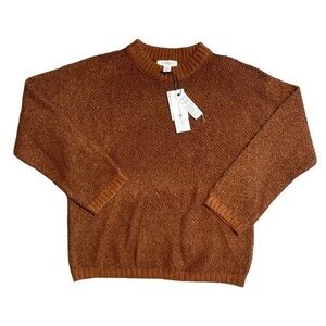 Treasure & Bond Rust Sequoia Long Sleeve Crewneck Sweater XS